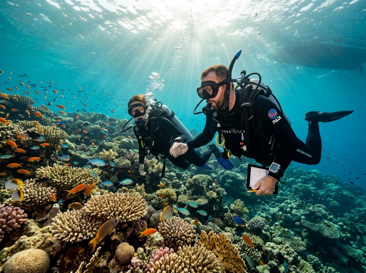 Master Instructor Teaching Scuba Diving in Hurghada